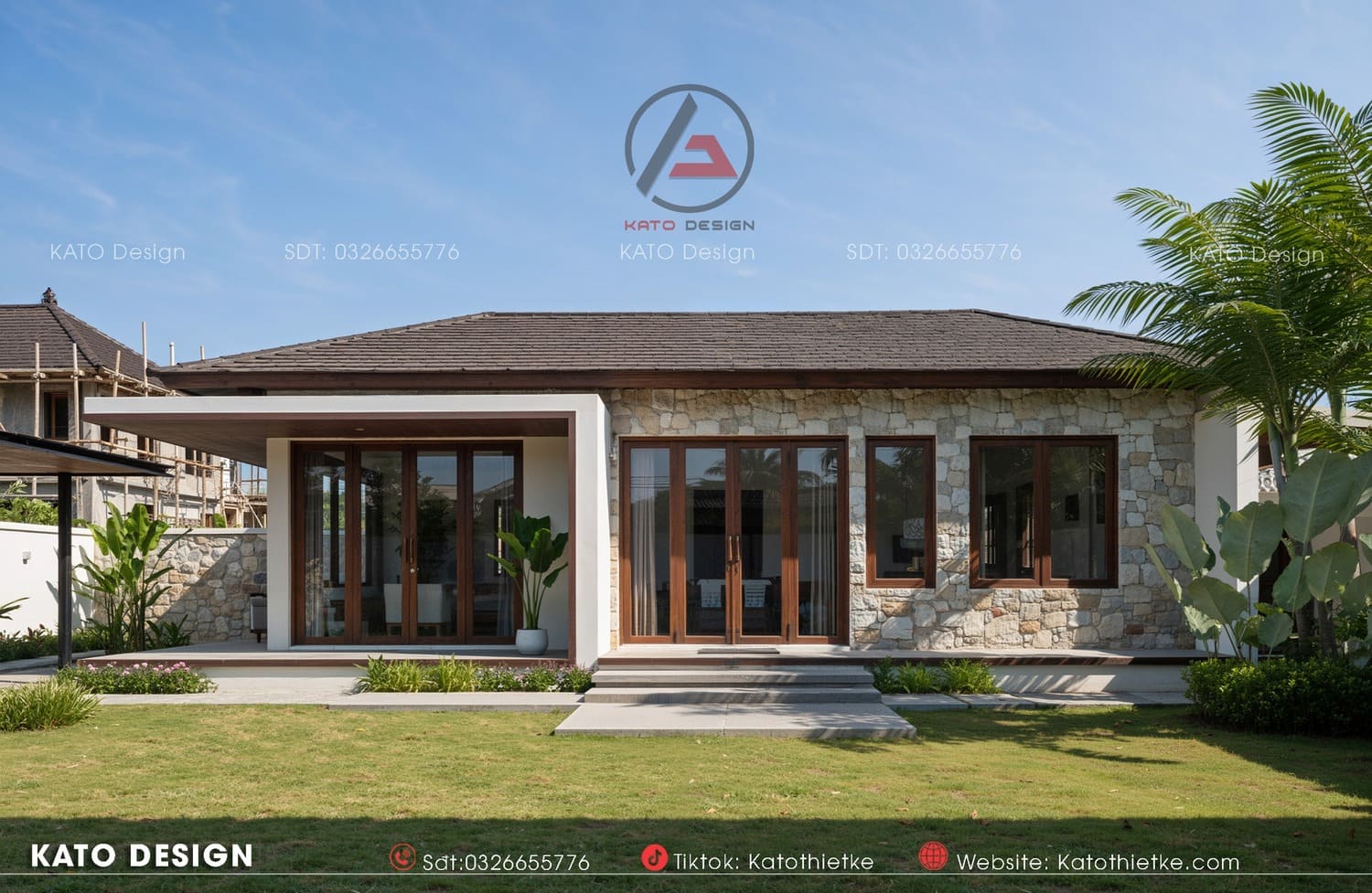 Mặt tiền hiện đại, thiết kế đơn giản nhưng thanh thoát
