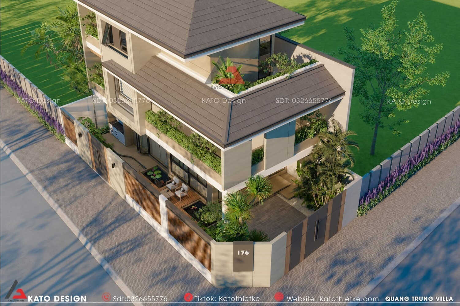 Ngoại thất phối vật liệu đa dạng, tăng vẻ sang trọng và hiện đại Ngoại thất phối vật liệu đa dạng, tăng vẻ sang trọng và hiện đại
