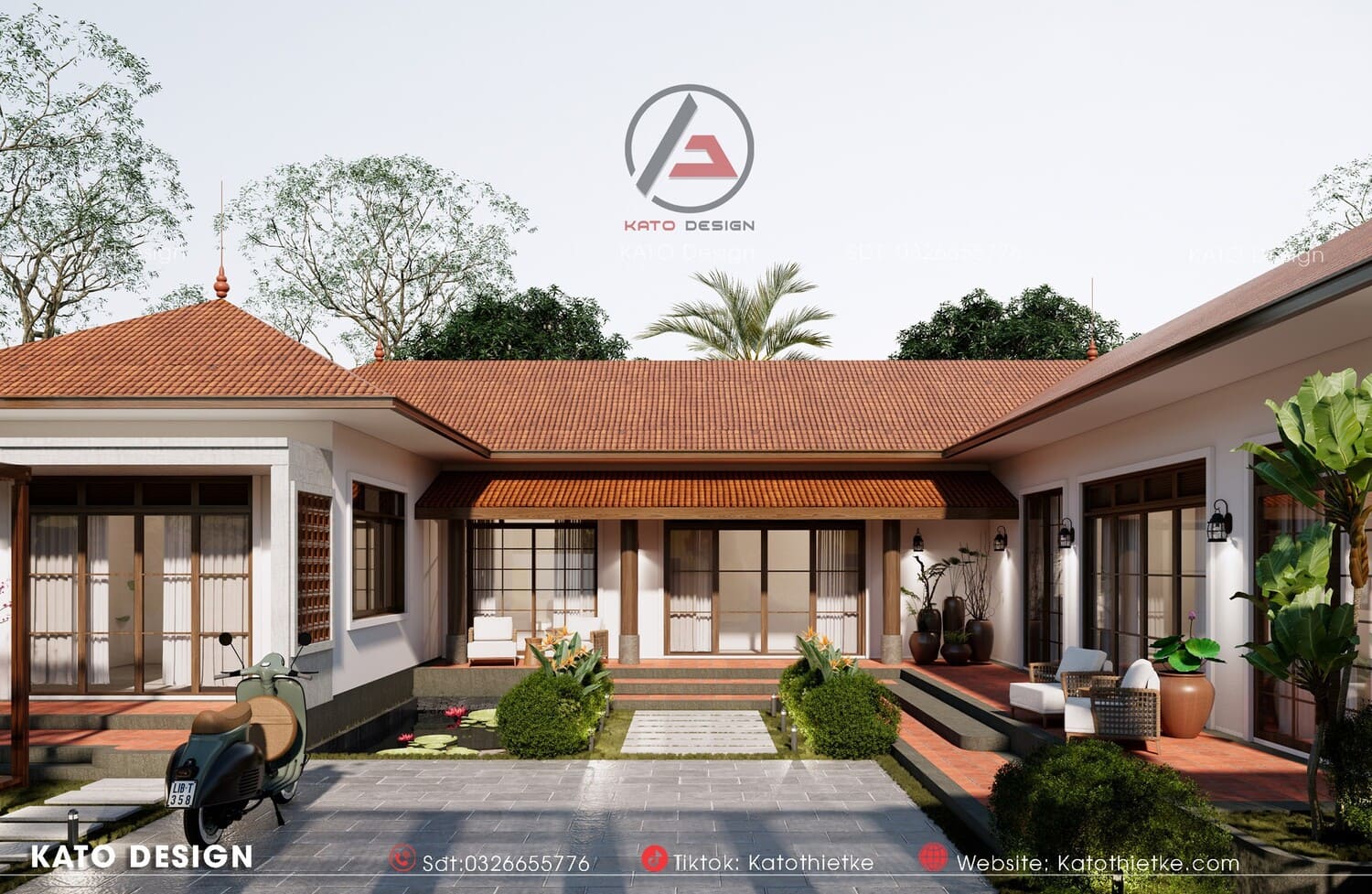 Cách bài trí tiểu cảnh, sân vườn thiên nhiều về mặt phong thuỷ