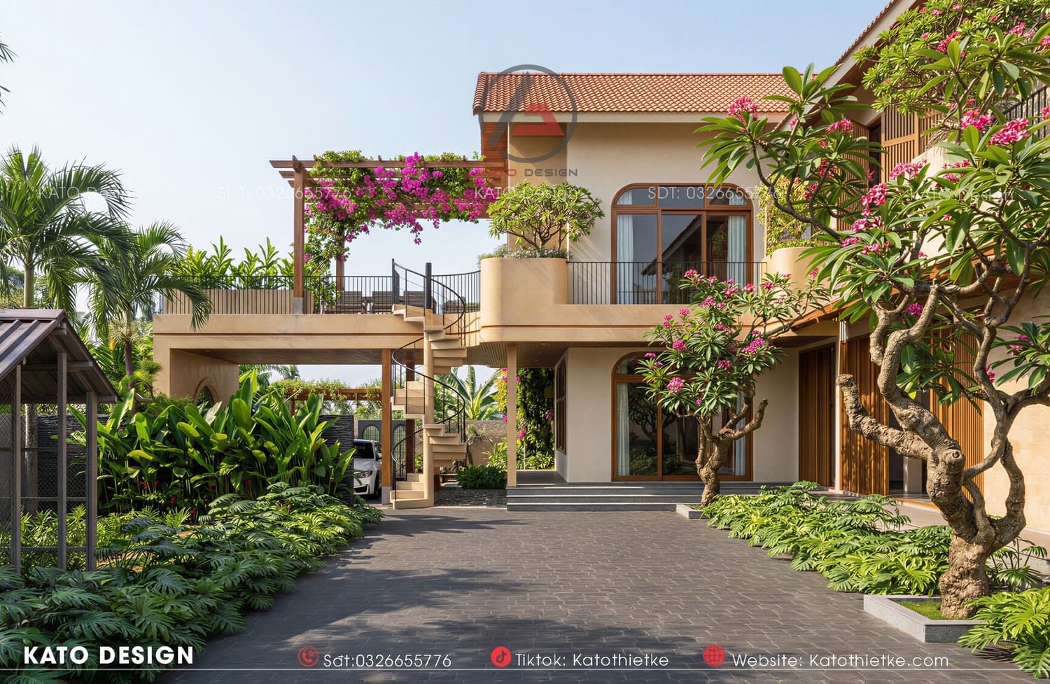 Nhà vườn 2 tầng rộng thoáng 