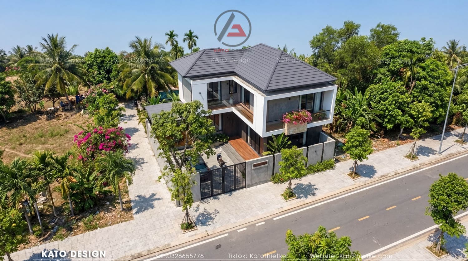 Không gian 220m2 bố trí linh hoạt, thiết kế hiện đại, tối ưu ánh sáng tự nhiên