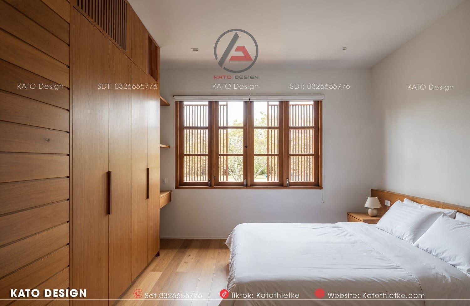 Phòng ngủ chính có diện tích rộng, cửa sổ lớn đón sáng và gió tự nhiên Phòng ngủ chính có diện tích rộng, cửa sổ lớn đón sáng và gió tự nhiên