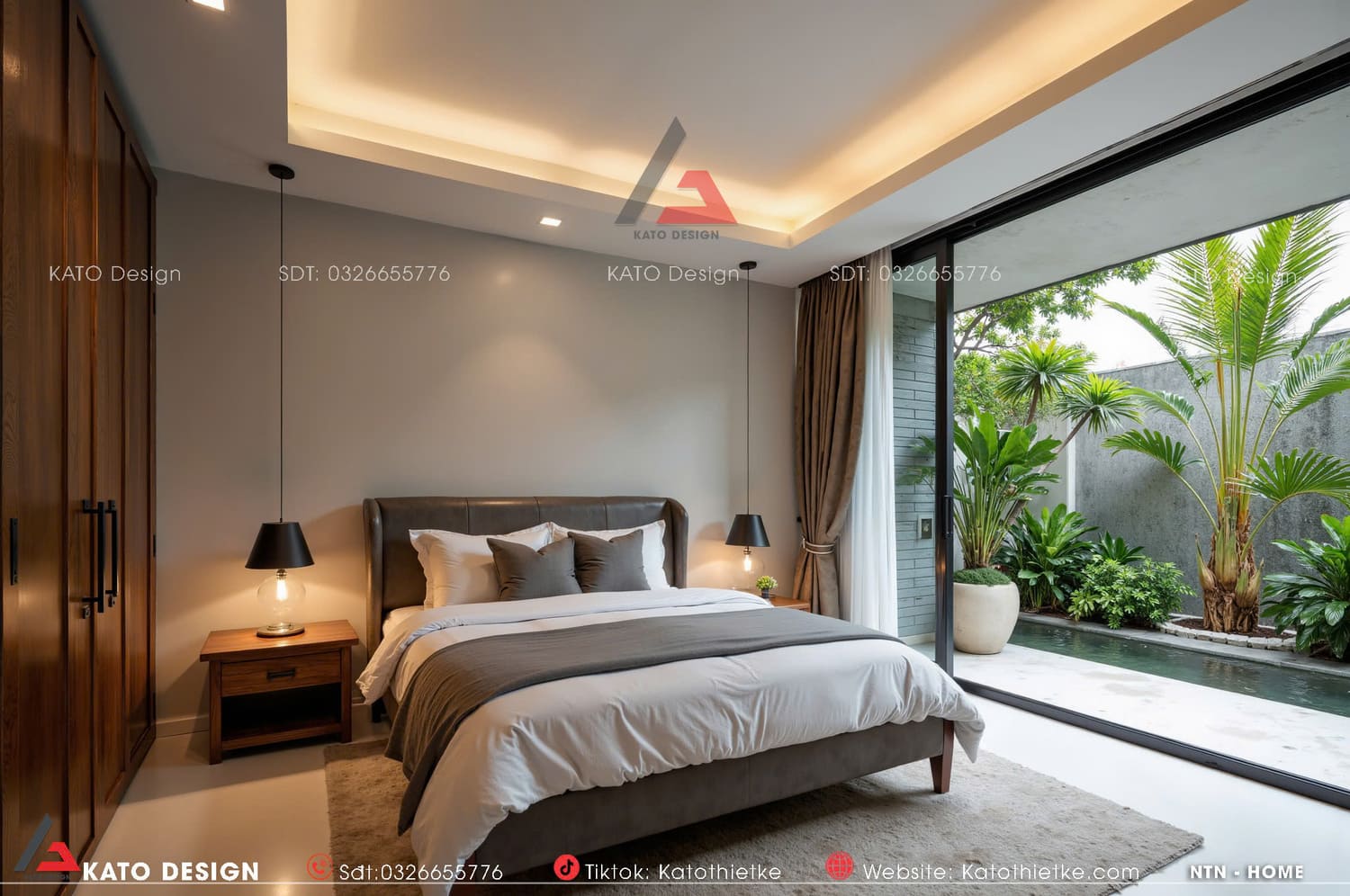 Phòng ngủ thiết kế riêng tư, tạo cảm giác yên tĩnh, dễ nghỉ ngơi