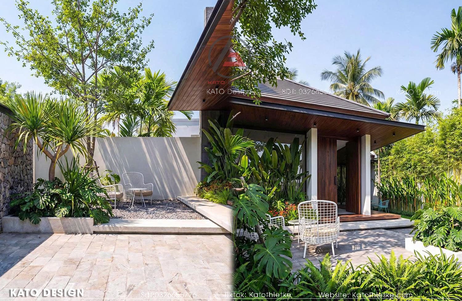 Ánh sáng tự nhiên được tận dụng qua các khoảng mở giúp không gian thoáng Ánh sáng tự nhiên được tận dụng qua các khoảng mở giúp không gian thoáng