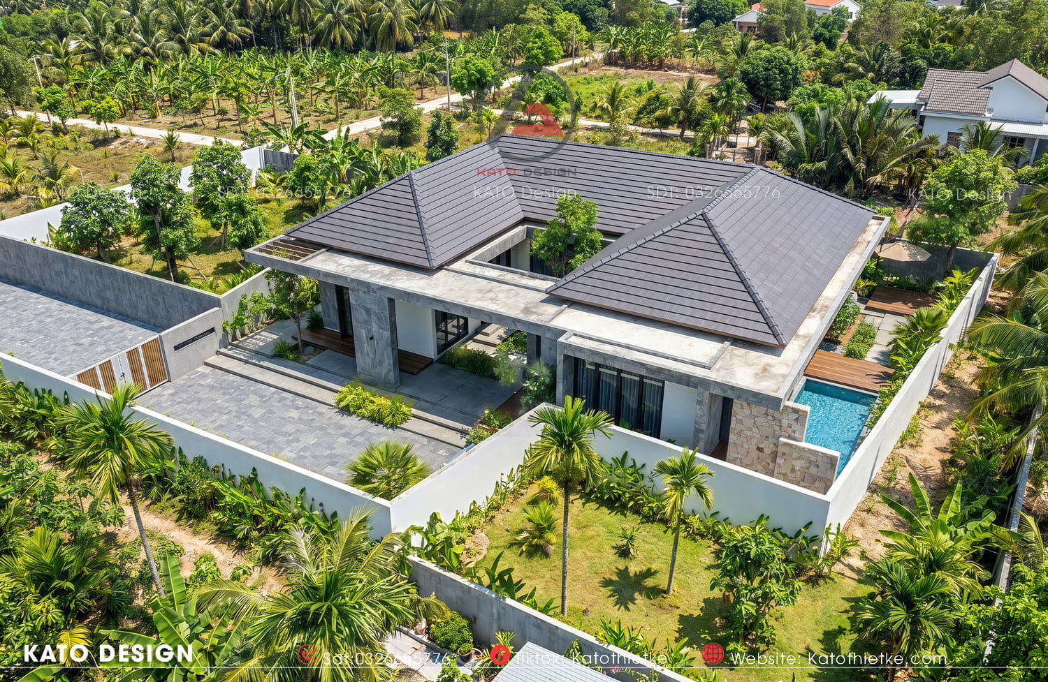 Nhà mái Nhật có sân vườn rộng