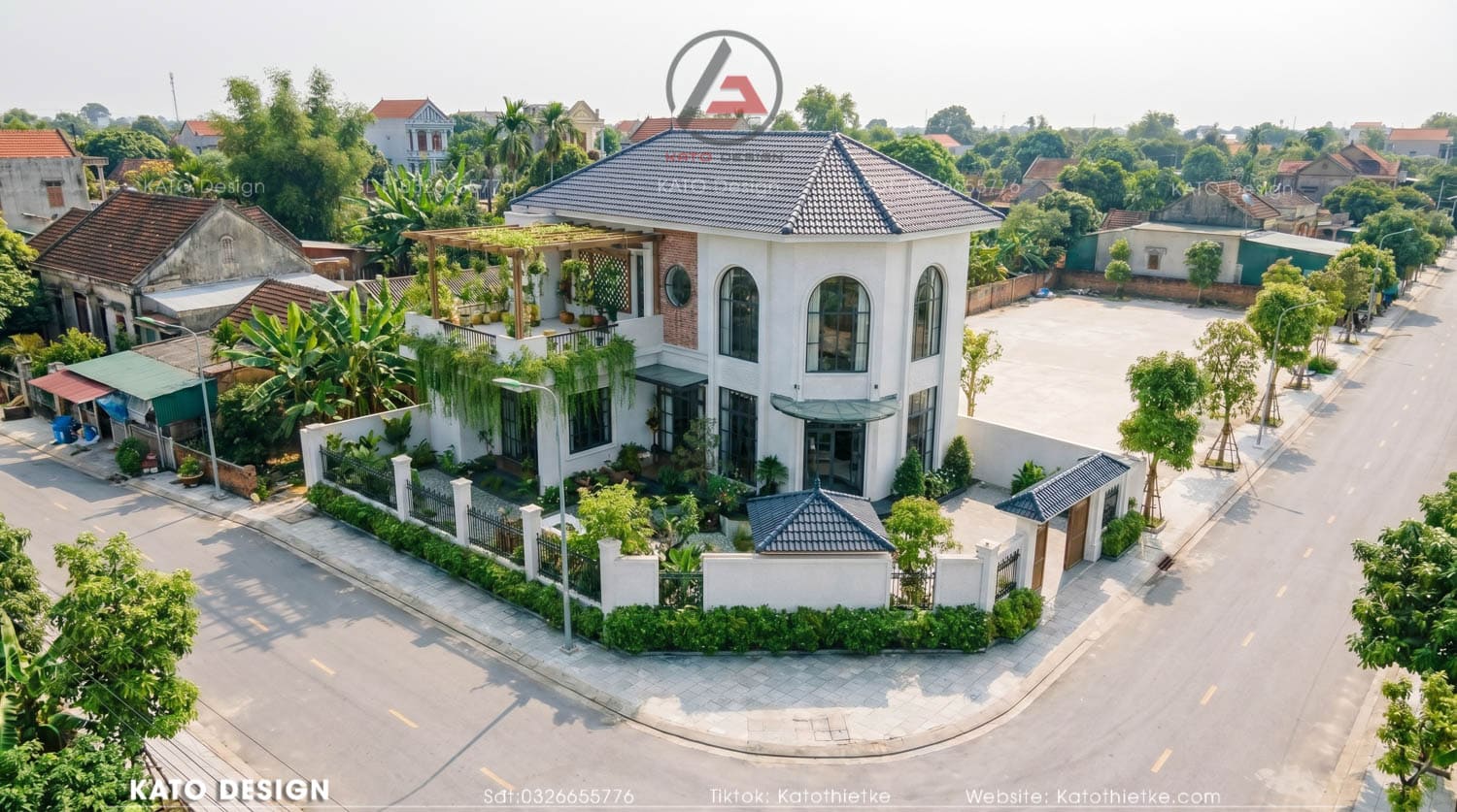 Thiết kế 2 tầng tận dụng tối đa lợi thế khu đất góc, thoáng sáng Thiết kế 2 tầng tận dụng tối đa lợi thế khu đất góc, thoáng sáng
