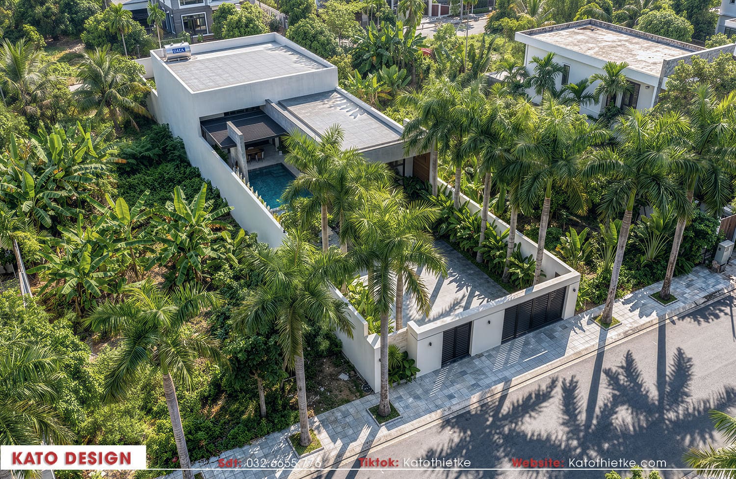 Nhà cấp 4 mái bằng nghỉ dưỡng hiện đại đẹp như resort 2026