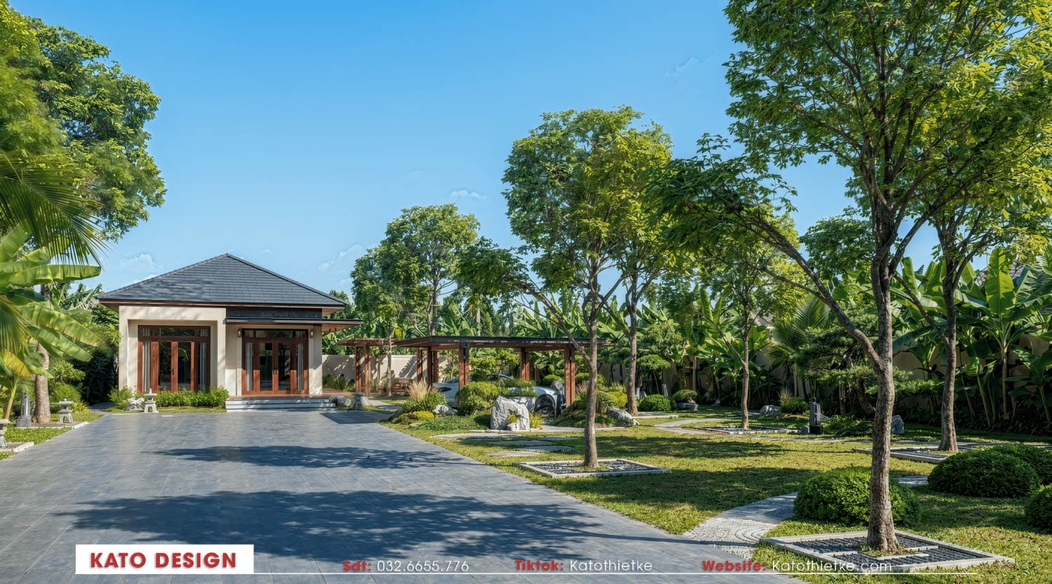 Cảnh quan được chăm chút với nhiều lớp cây xanh đan xen Cảnh quan được chăm chút với nhiều lớp cây xanh đan xen