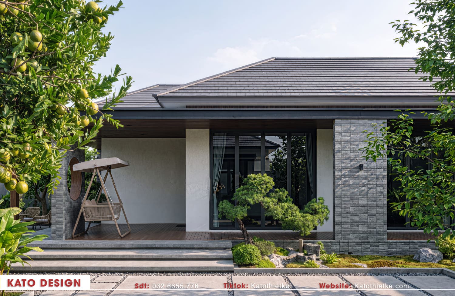 Hệ cửa mở rộng giúp mọi không gian luôn sáng và thông gió tốt 