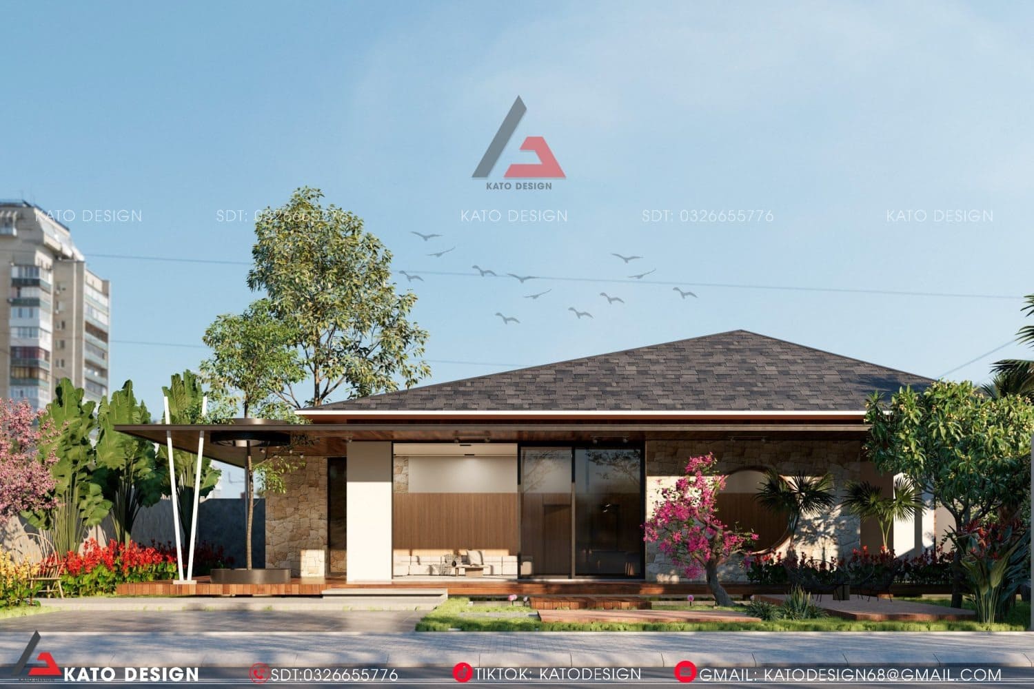Kiến trúc sân vườn tạo cảm giác như resort Kiến trúc sân vườn tạo cảm giác như resort