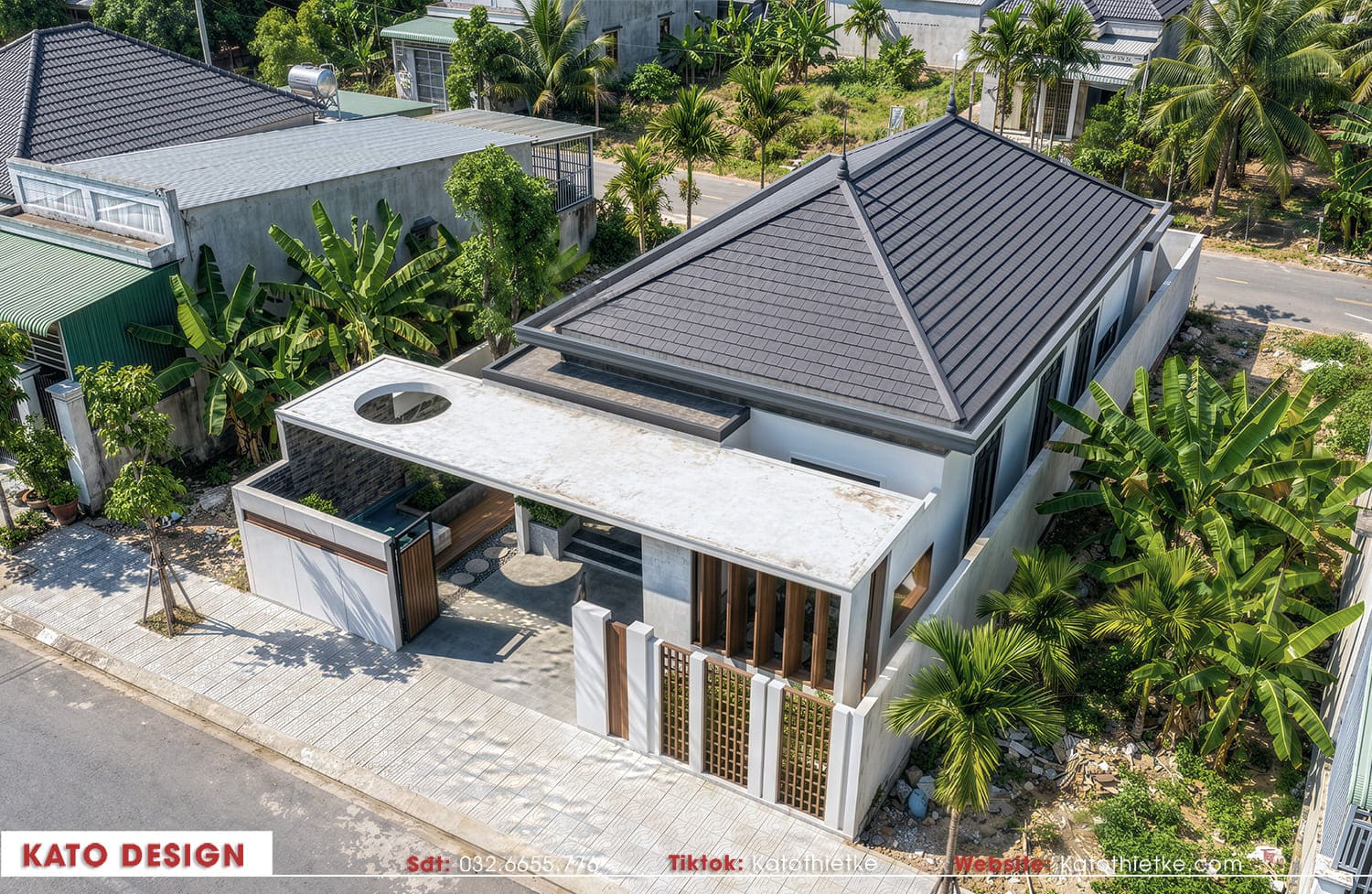 Không gian được phân chia thành 3 phòng ngủ