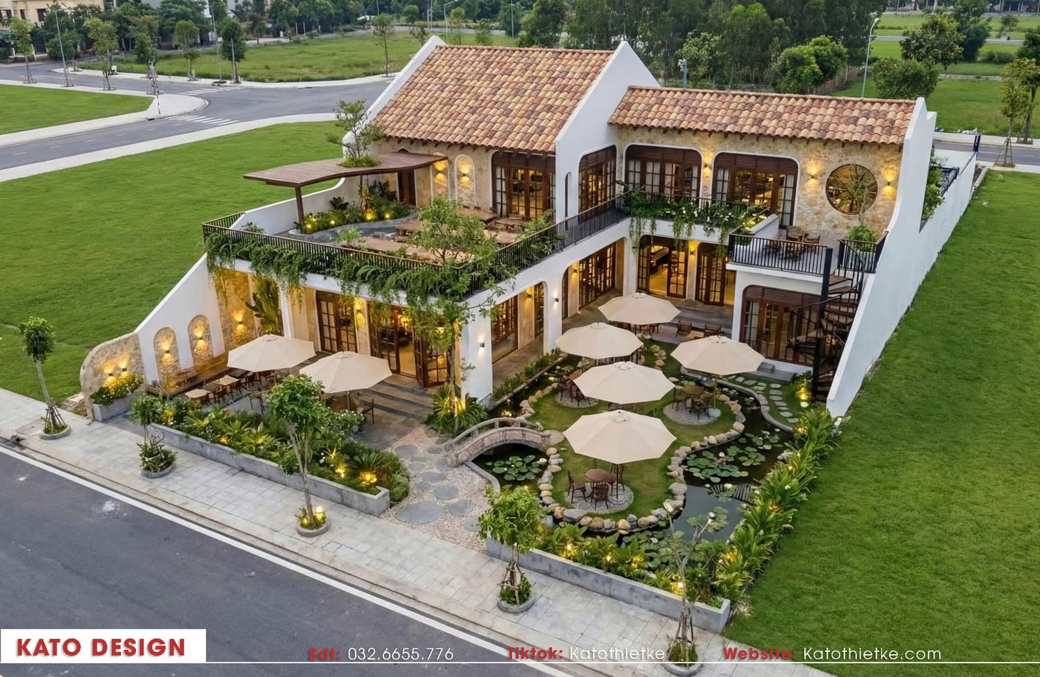 Mẫu thiết kế quán cà phê kết hợp kinh doanh