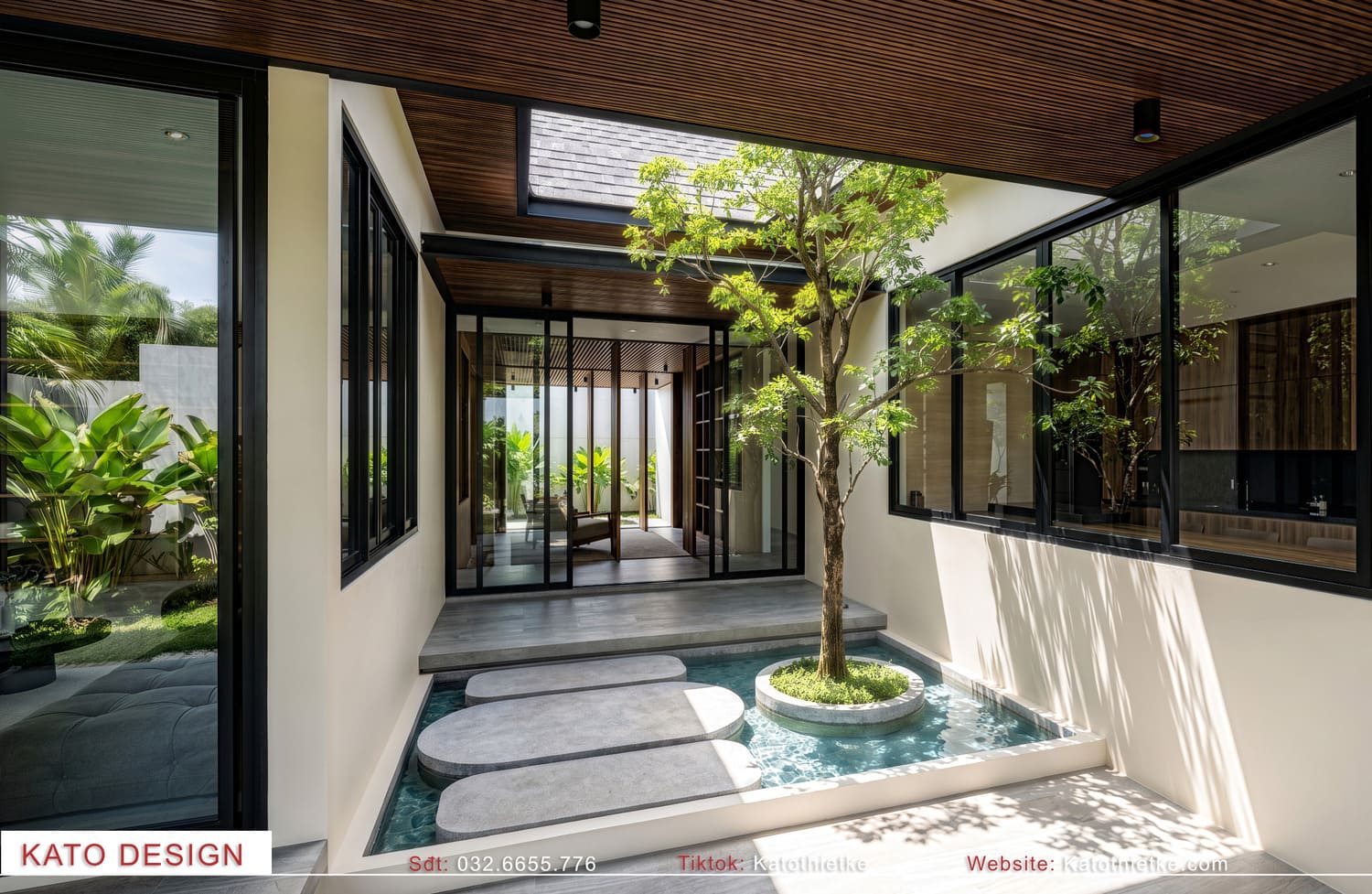 Không gian nghỉ dưỡng được tái hiện ngay trong khuôn viên nhà