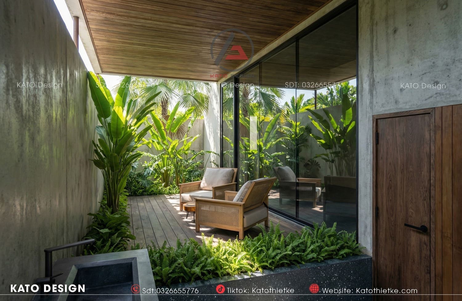 Một góc hiên nhà nhỏ nhắn, bình yên được bố trí bộ ghế thư giãn Một góc hiên nhà nhỏ nhắn, bình yên được bố trí bộ ghế thư giãn
