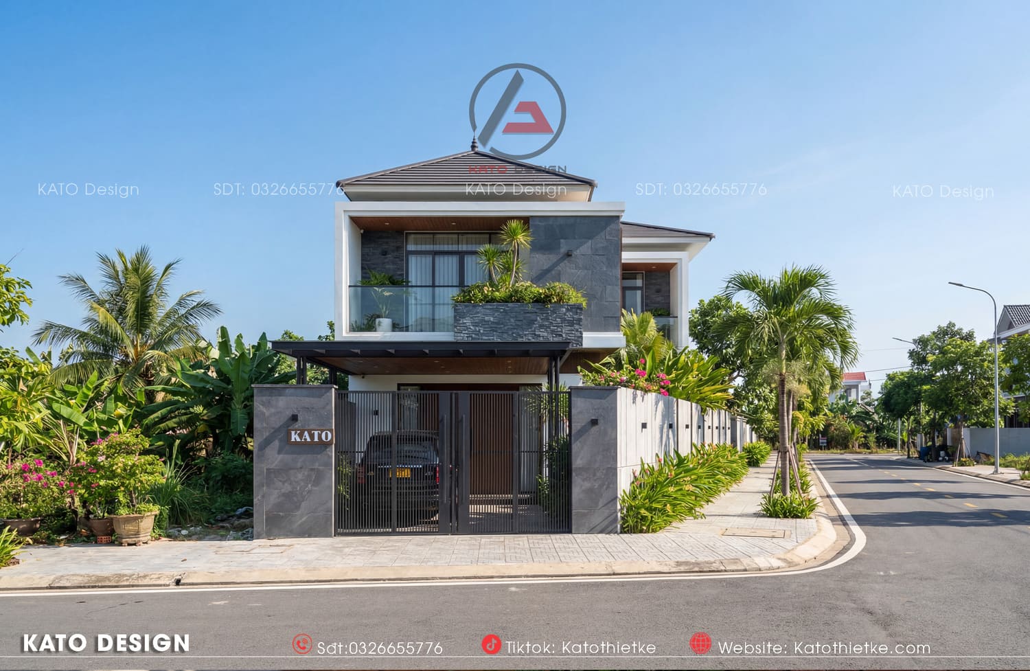 Kiến trúc mái Nhật đặc trưng kết hợp cùng bố cục vuông vắn, mang đến tổng thể ngôi nhà vừa hiện đại vừa ấm cúng Kiến trúc mái Nhật đặc trưng kết hợp cùng bố cục vuông vắn, mang đến tổng thể ngôi nhà vừa hiện đại vừa ấm cúng