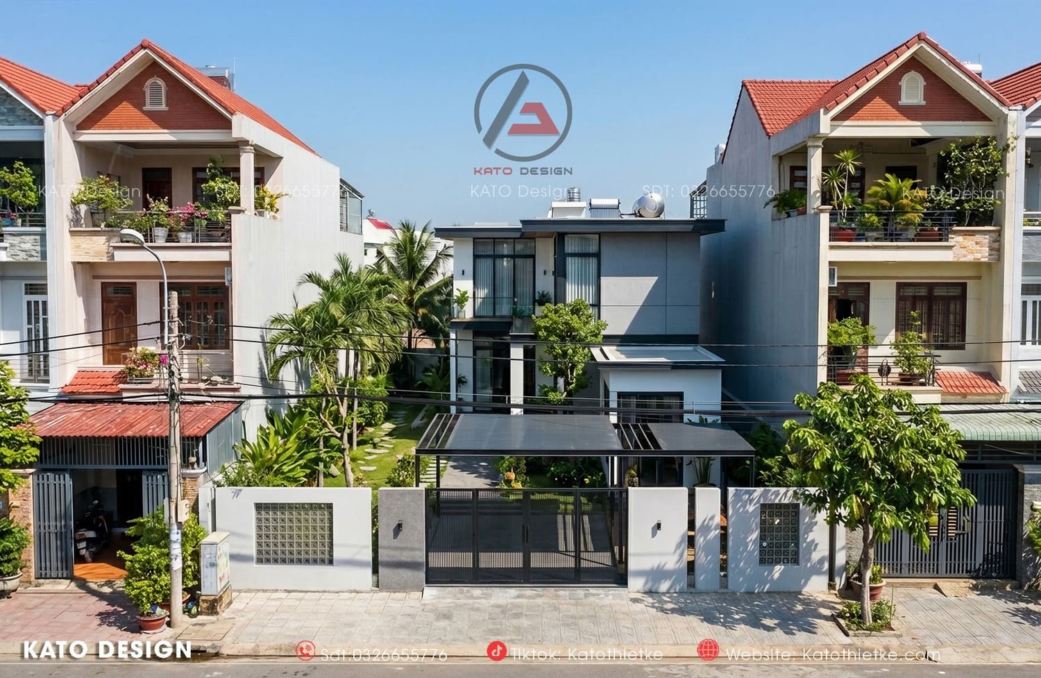 Biệt thự phố 2 tầng nổi bật với hình khối hiện đại đan xen ấn tượng Biệt thự phố 2 tầng nổi bật với hình khối hiện đại đan xen ấn tượng