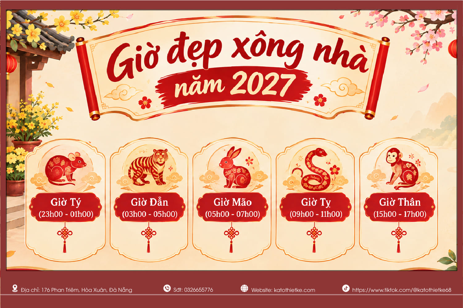Giờ đẹp cho tuổi xông đất năm 2027
